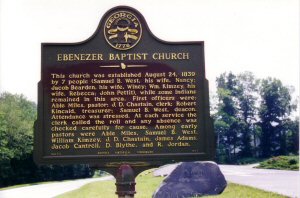 Ebenezer Baptist Church Historical Marker